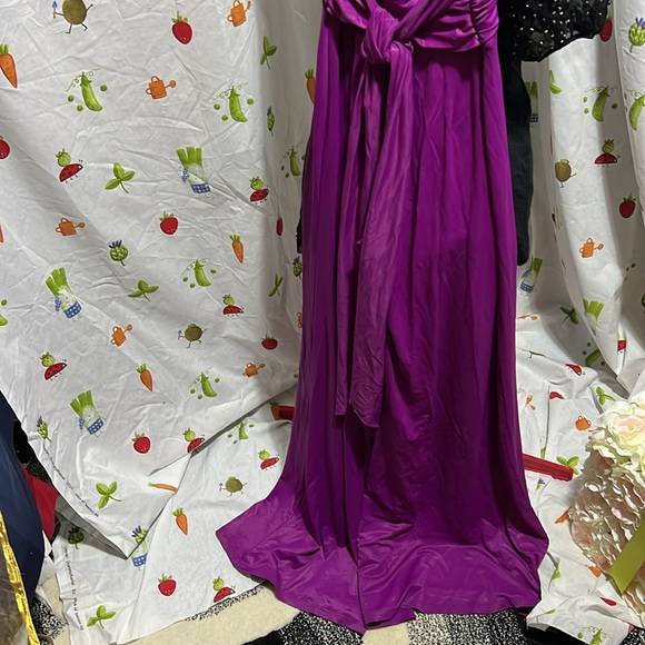 Bebe open back purple jumpsuit - Picture 3 of 6